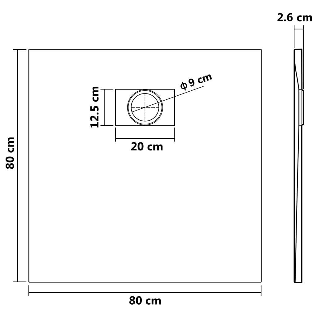 Shower Base Tray SMC White 80x80 cm Price