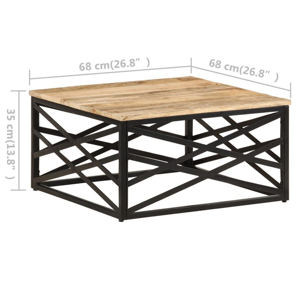 Coffee Table 68x68x35 cm Solid Mango Wood Price