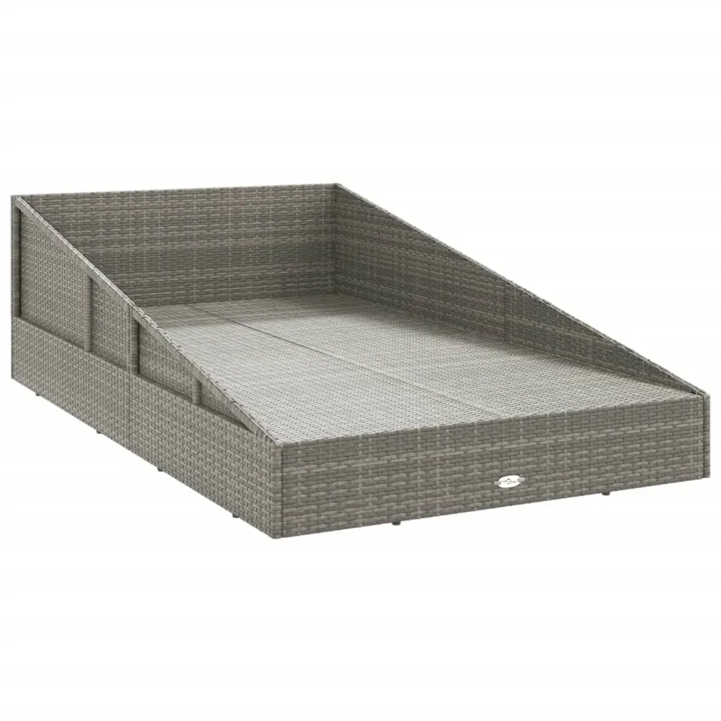 Garden Bed Grey 110x200 cm Poly Rattan Price
