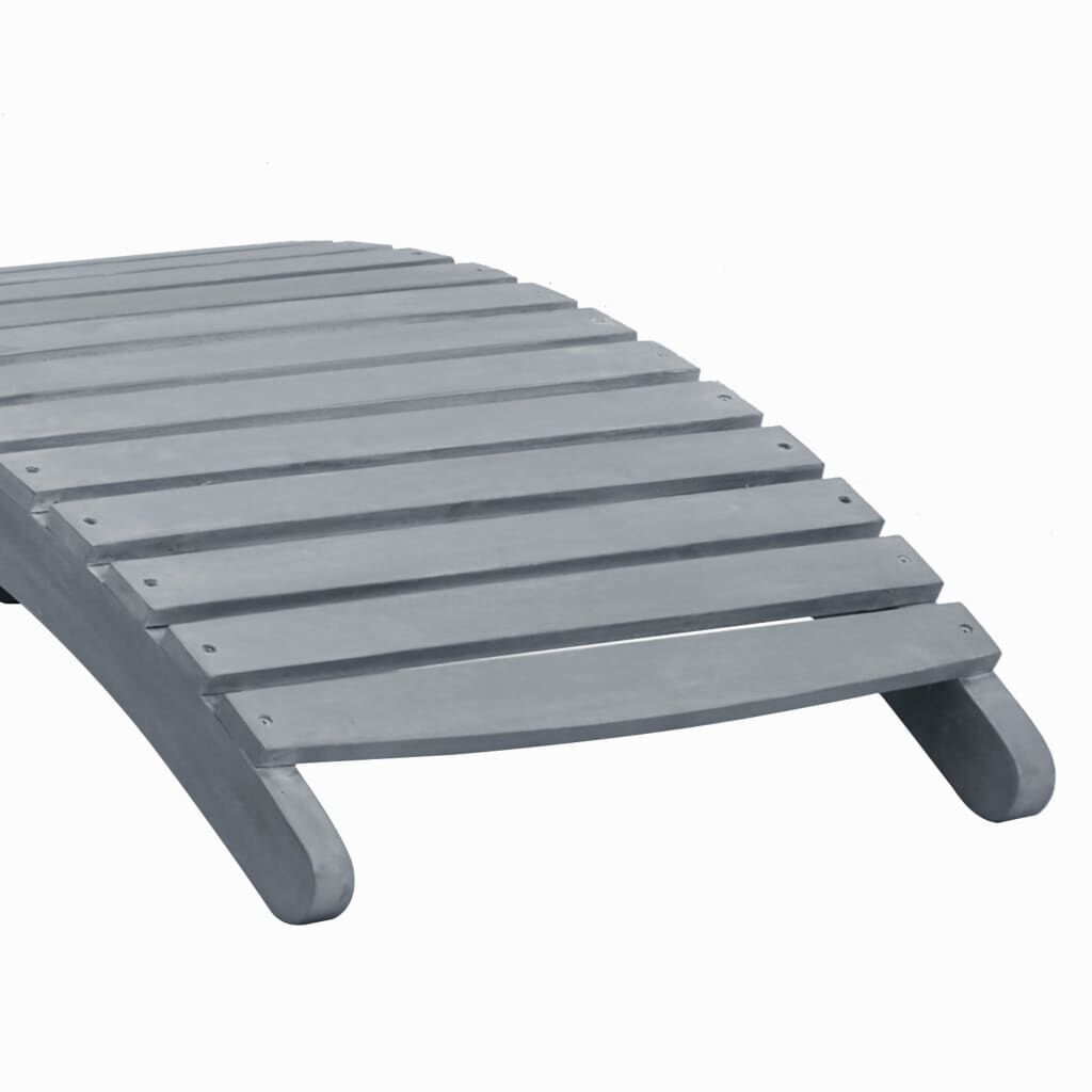 Sun Lounger Grey Wash Solid Acacia Wood Price