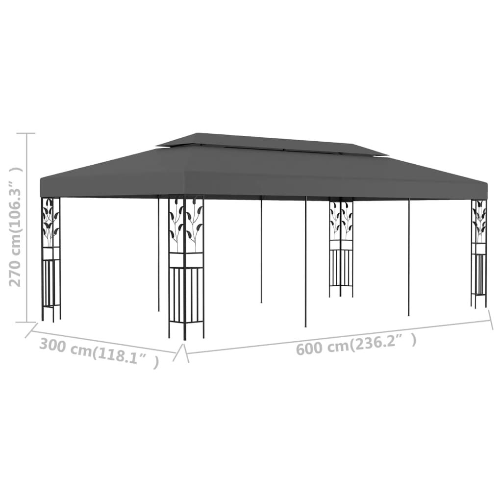 Gazebo 3x6 m Anthracite Price