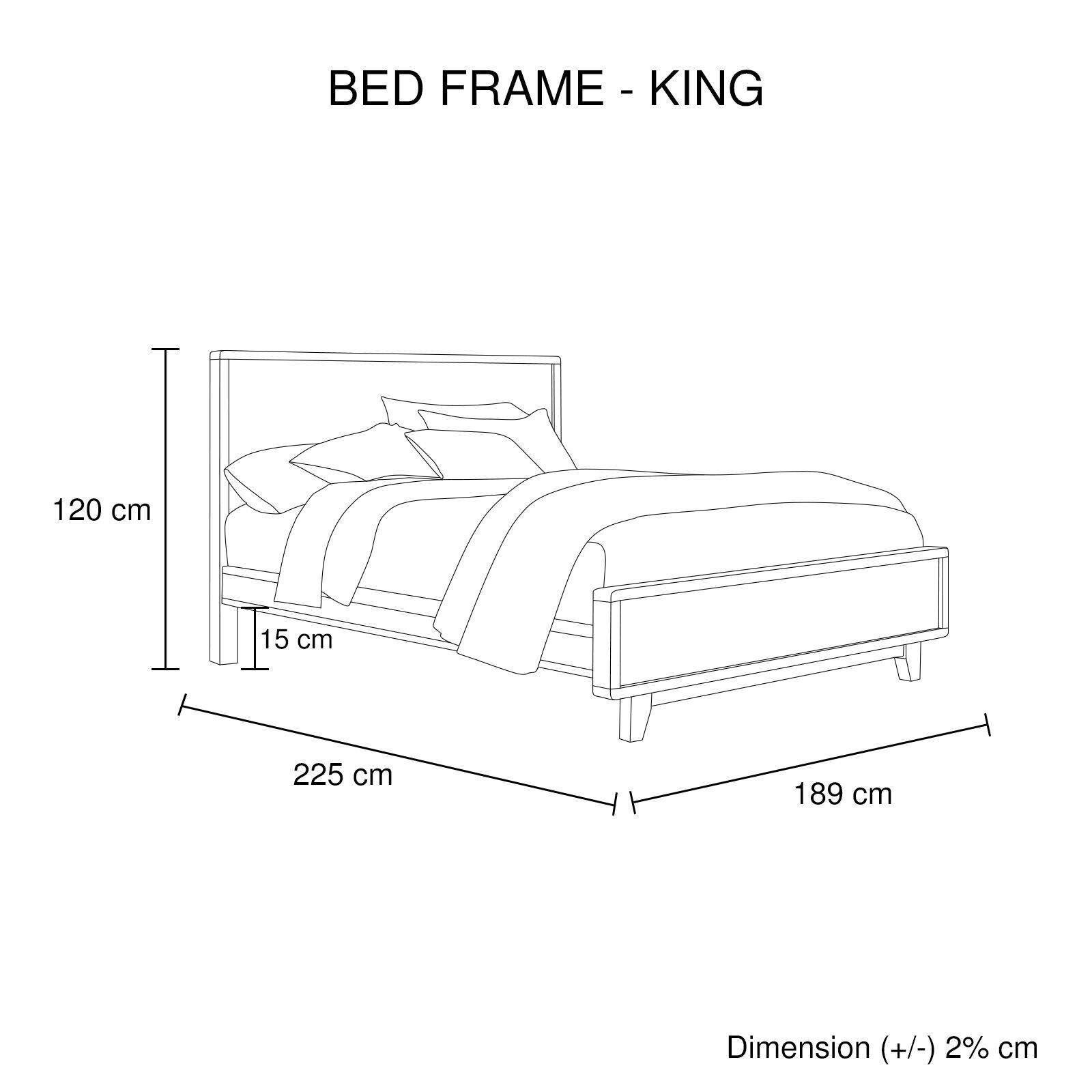 Woodland Bedframe King Size Rustic Timber Price