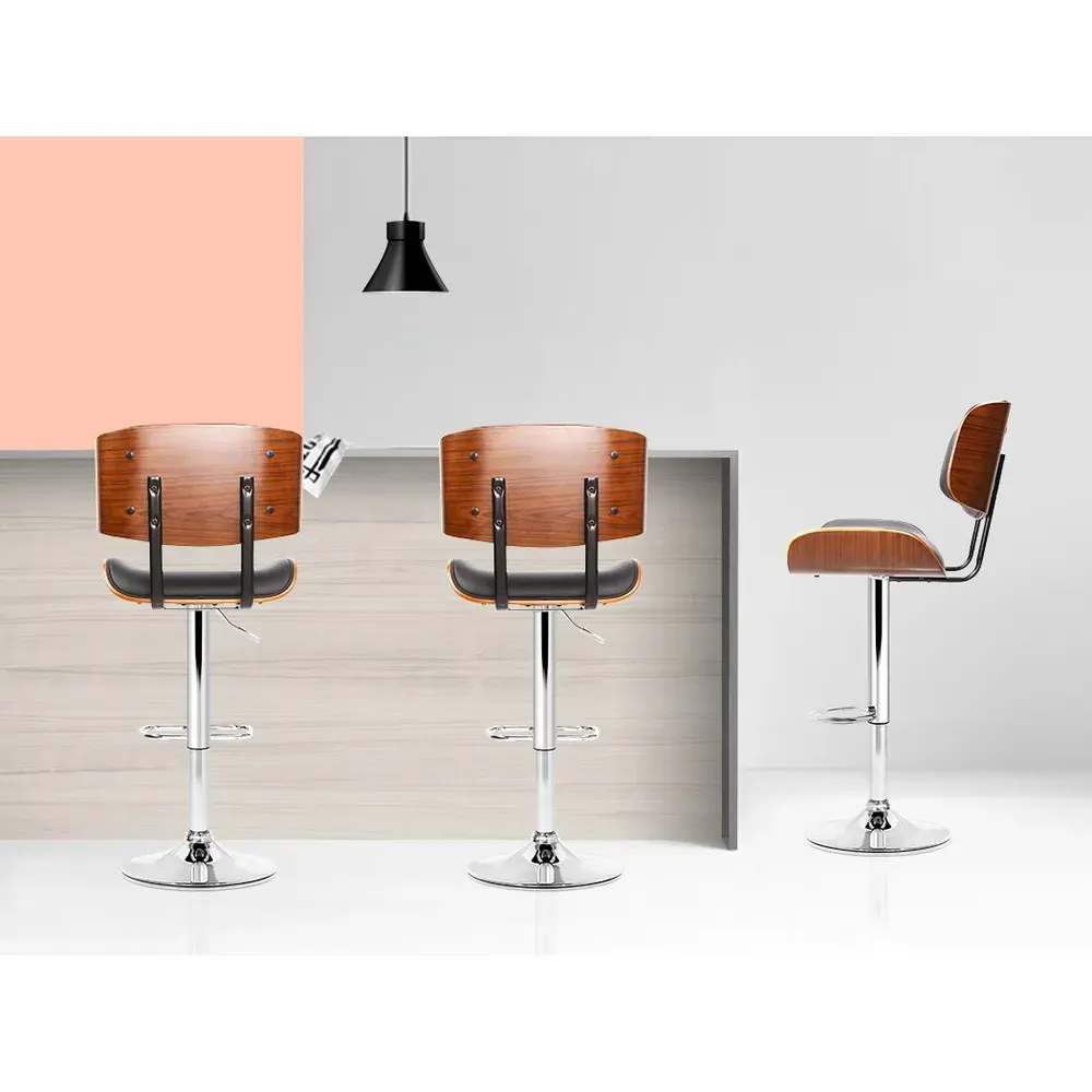 Wooden Gas Lift Bar Stool - Chrome Price