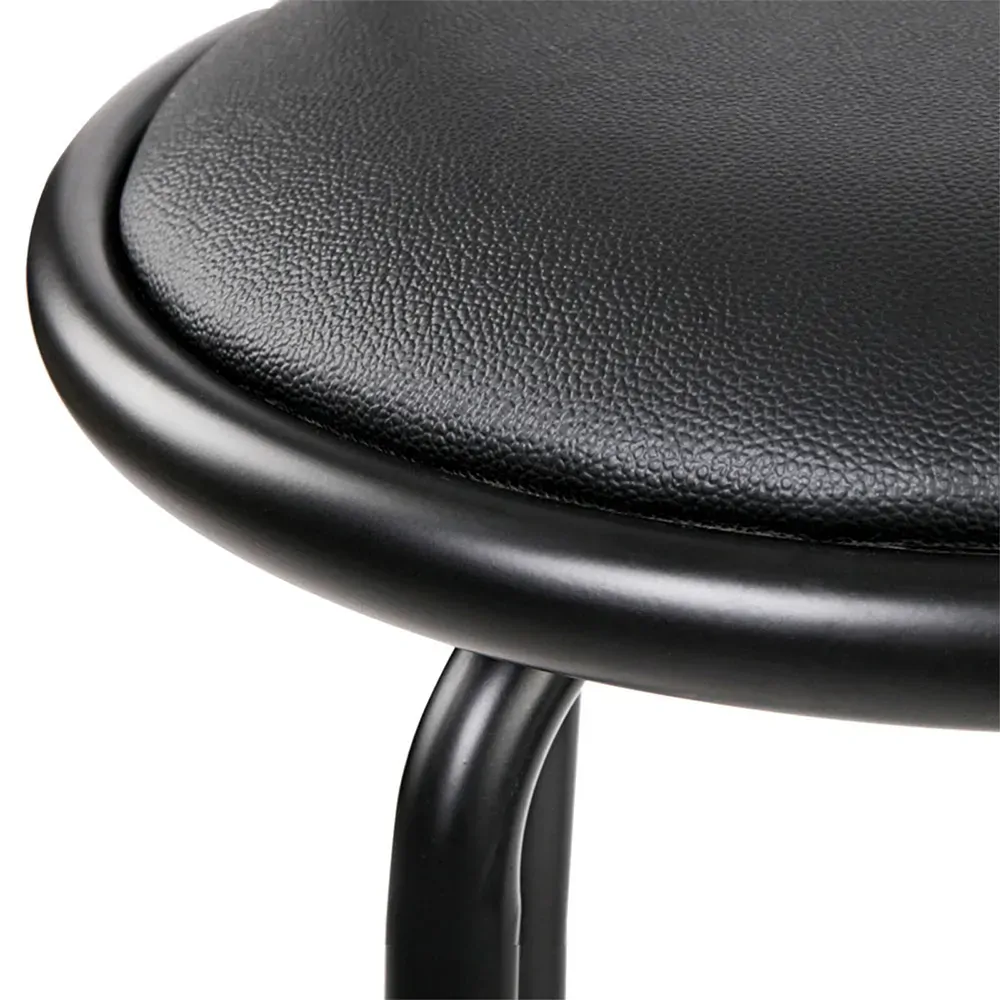 PU Leather Bar Stools - Black and Steel Price