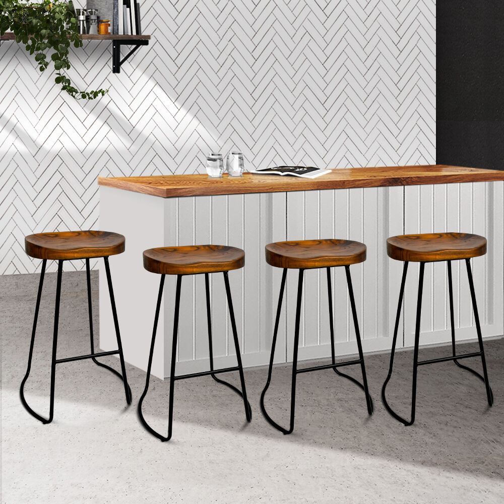 Backless Elm Wood Bar Stools Price