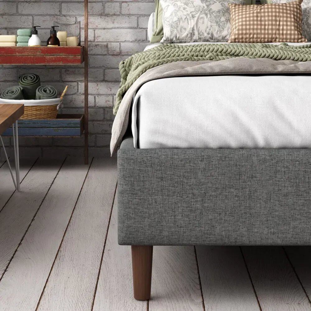 Bed Frame Mattress Foundation (Dark Grey) Price