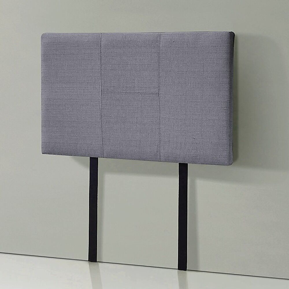 Linen Fabric King Bed Headboard Bedhead - Grey Price