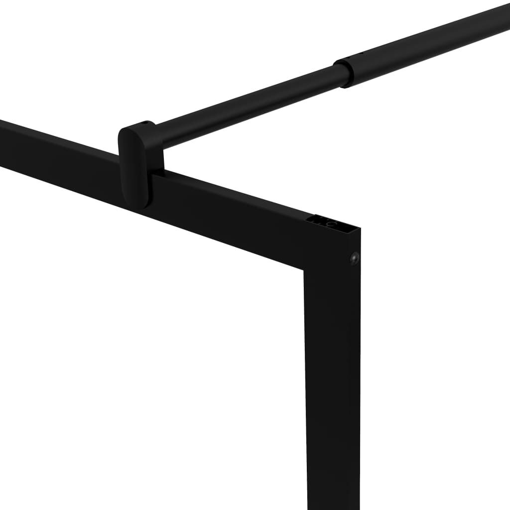Walk-in Shower Wall with Tempered Glass Black Price