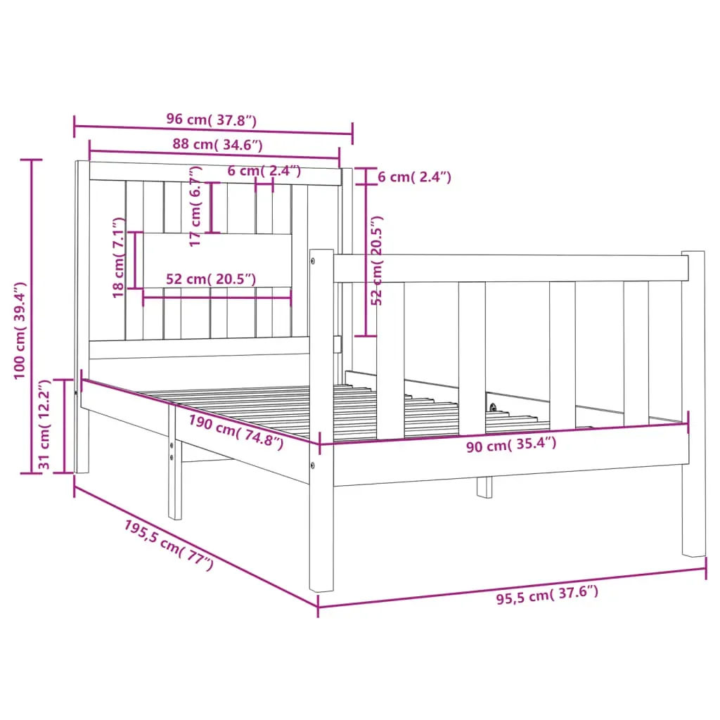 Allendale Bed Frame Solid Wood Price