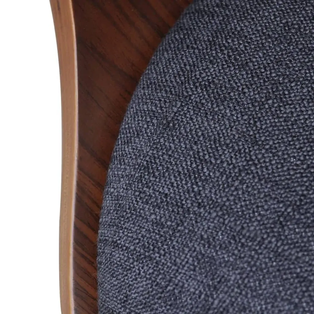 Dining Chairs Dark Grey Bent Wood and Fabric Price