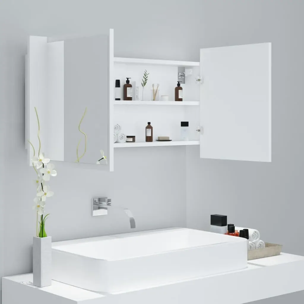 LED Bathroom Mirror Cabinet 90x12x45 cm Price