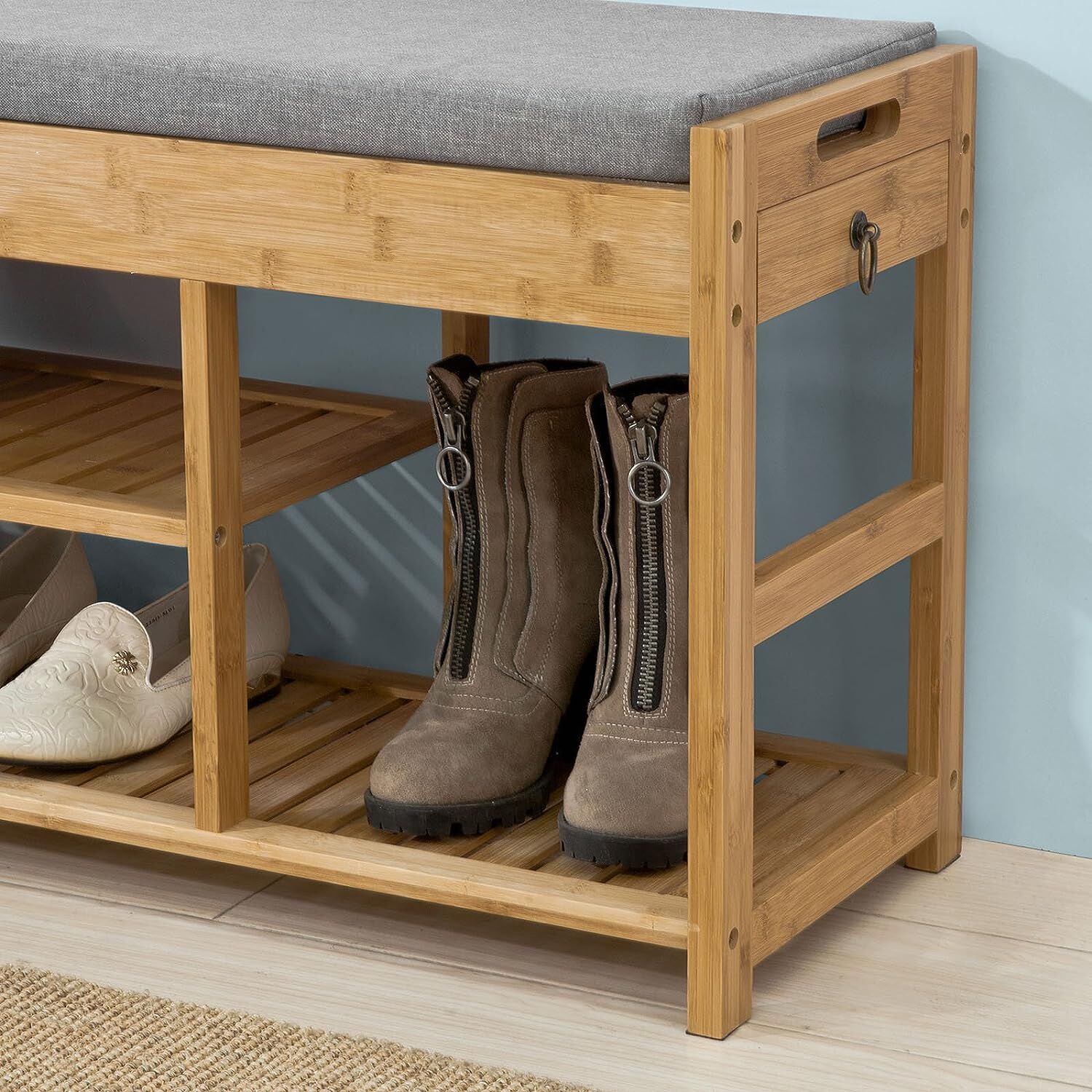 Bamboo Shoe Bench Drawers Lift Top Price
