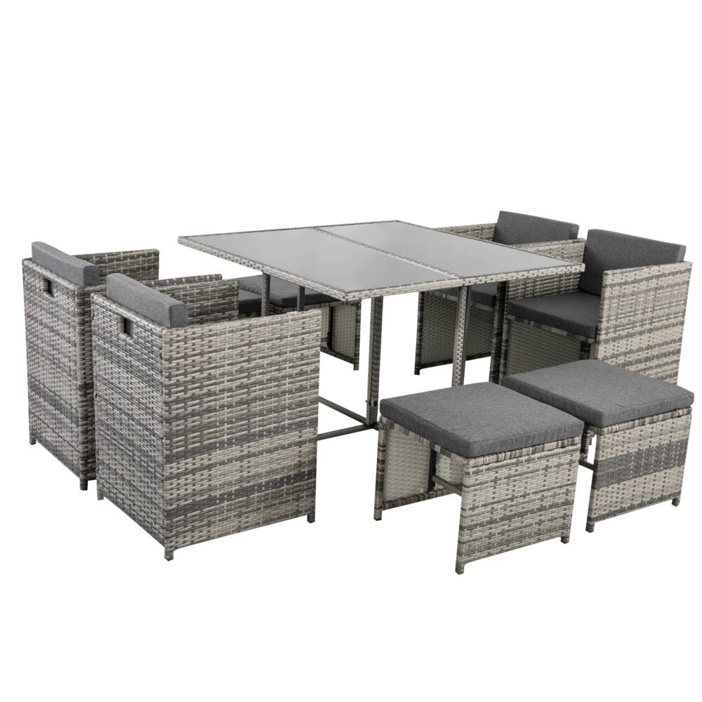Horrocks 8 Seater Outdoor Dining Set-Grey Price