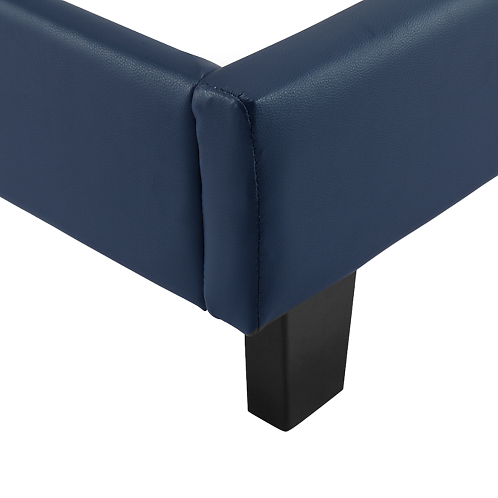 Single PU Leather Bed Frame Blue Price