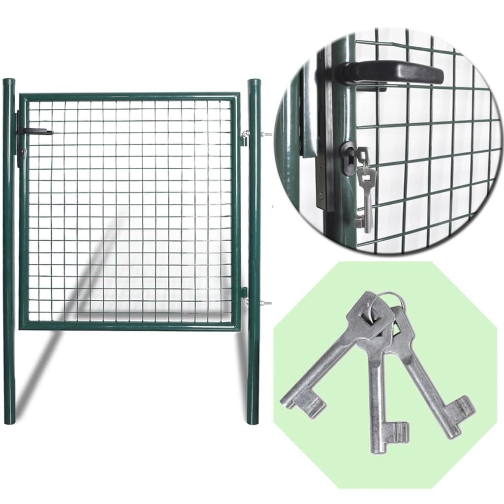 Single Door Fence Gate Powder-Coated Steel Price