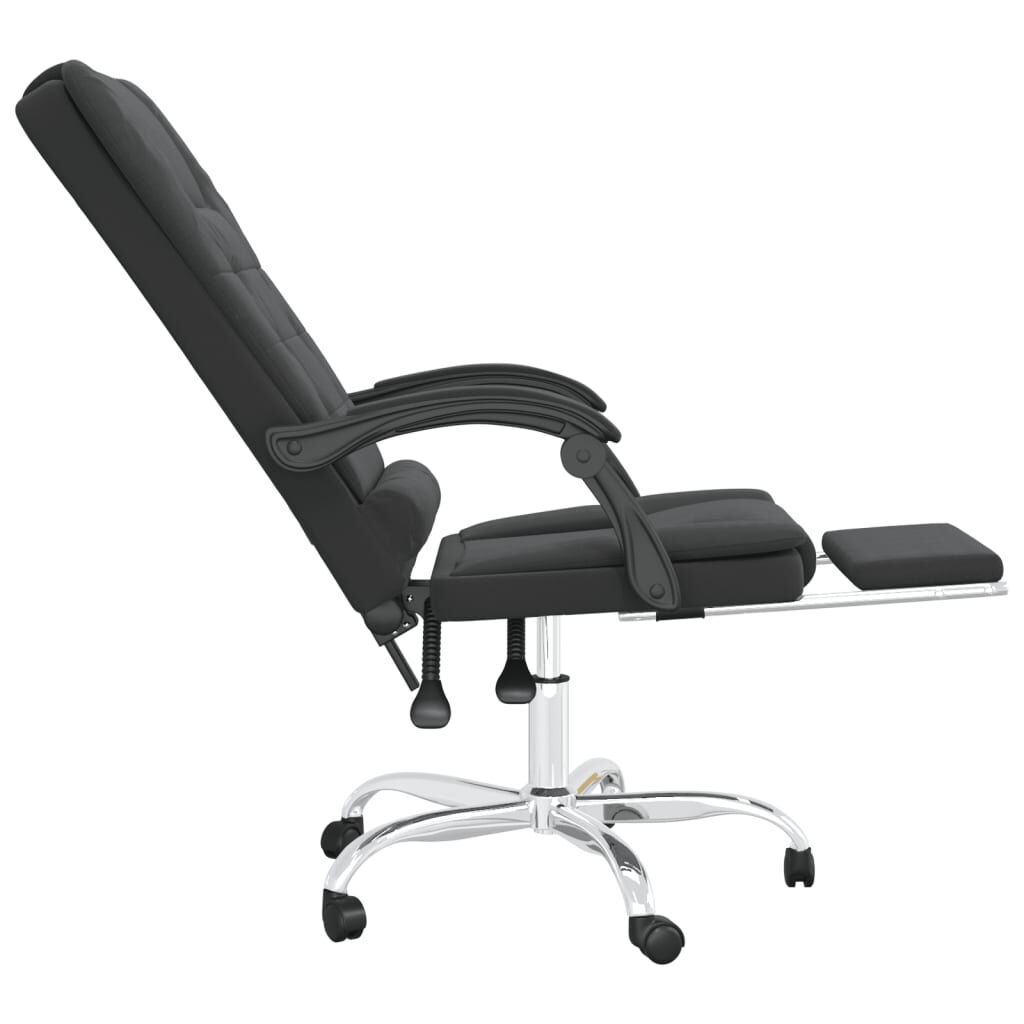 Massage Reclining Office Chair Black Faux Leather Price