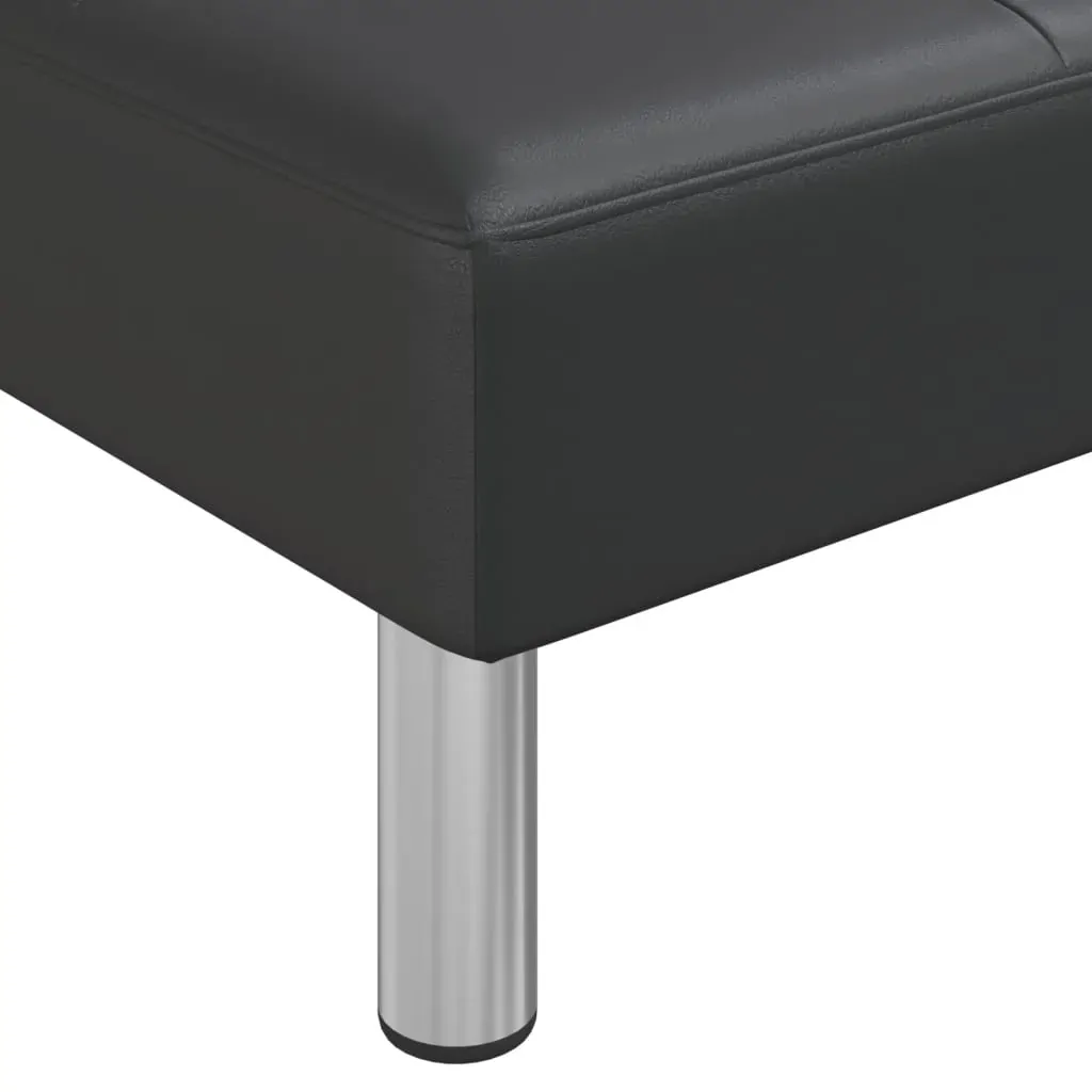Chaise Longue Black Faux Leather Price