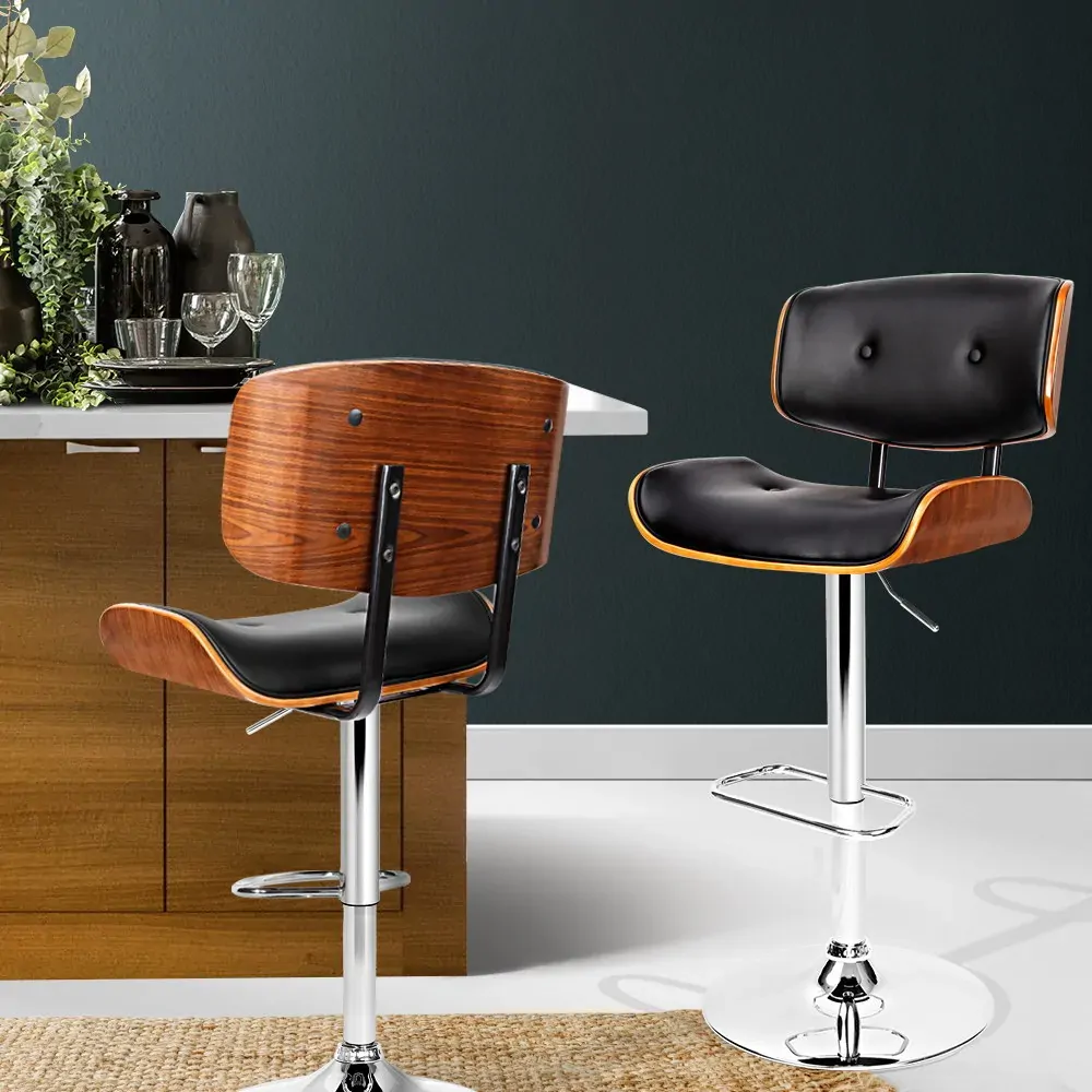 Wooden Gas Lift Bar Stool - Chrome Price