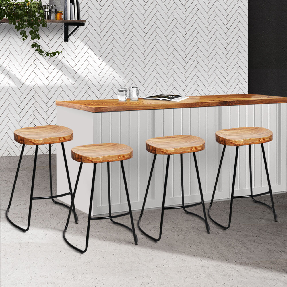 Backless Elm Wood Bar Stools Price