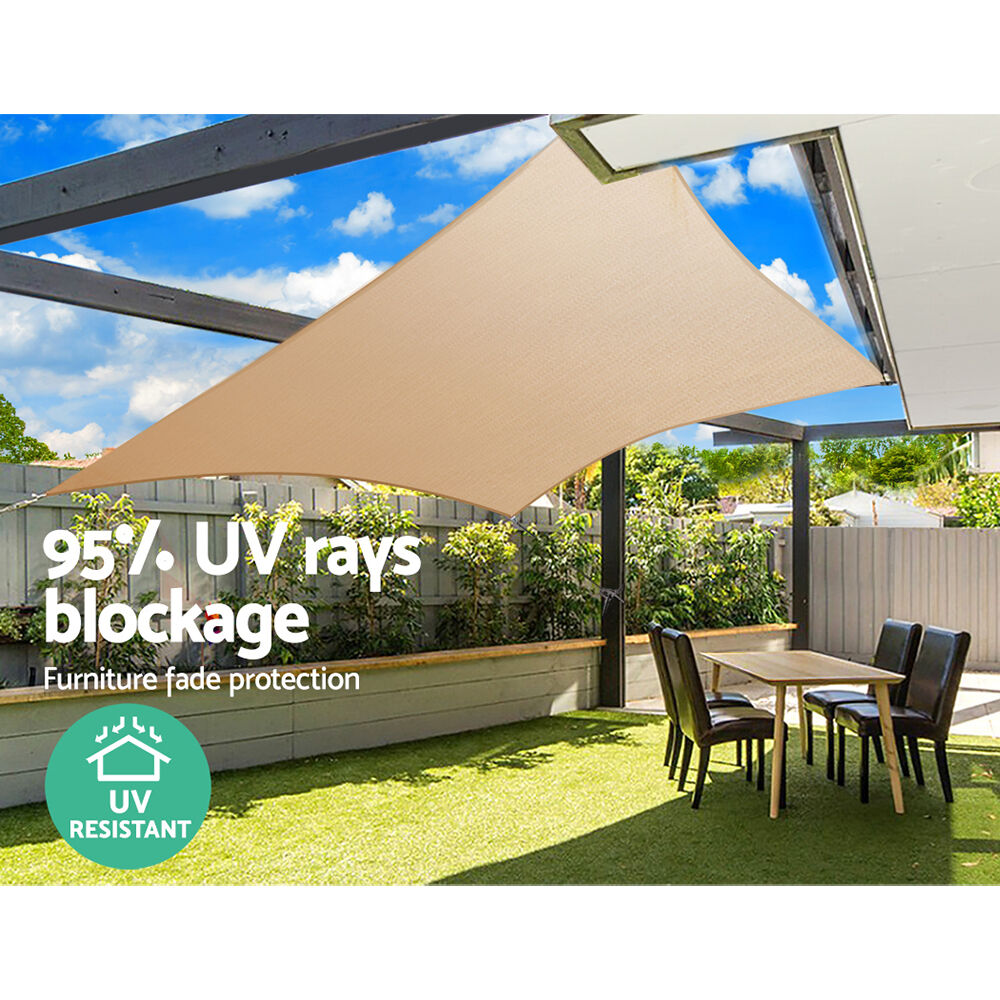 Waterproof Rectangle Shade Sail Cloth - Sand Beige Price