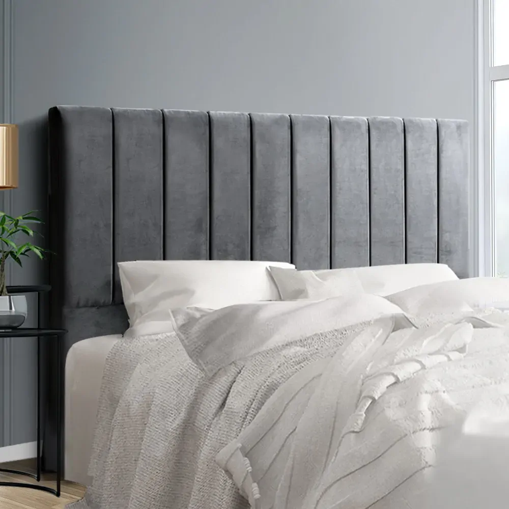 VELA Bed Head Headboard Bedhead Velvet Grey Price