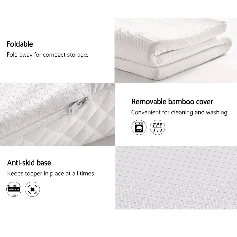 Bedding Memory Foam Mattress Topper w/Cover 8cm Price