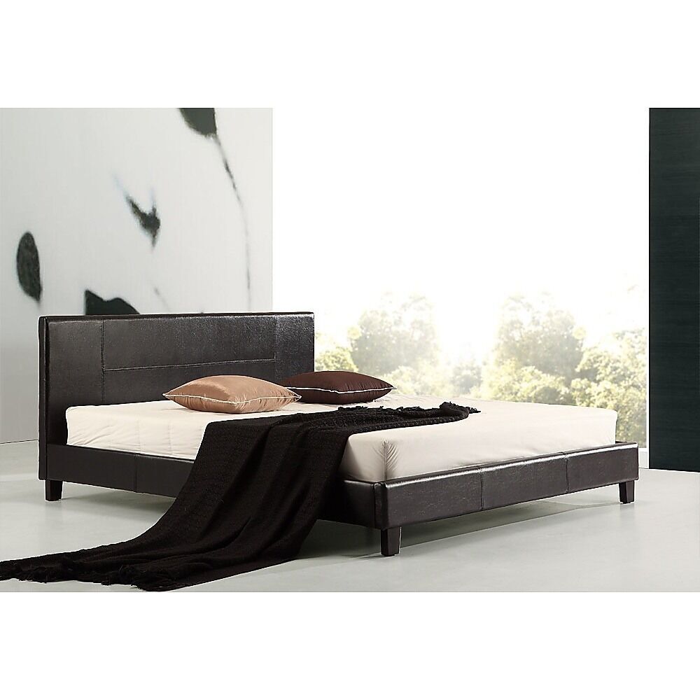 Renmark Double PU Leather Bed Frame White Price