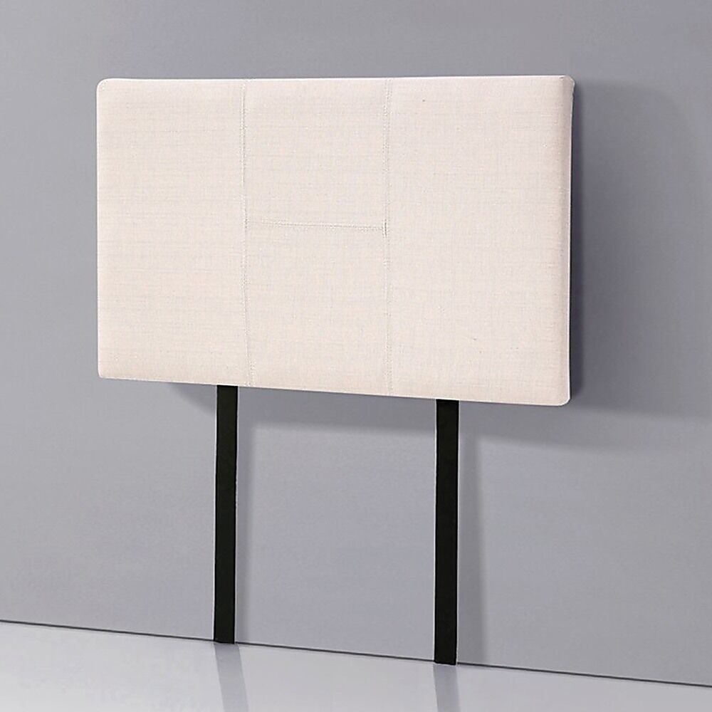 Linen Fabric King Bed Headboard Bedhead - Grey Price