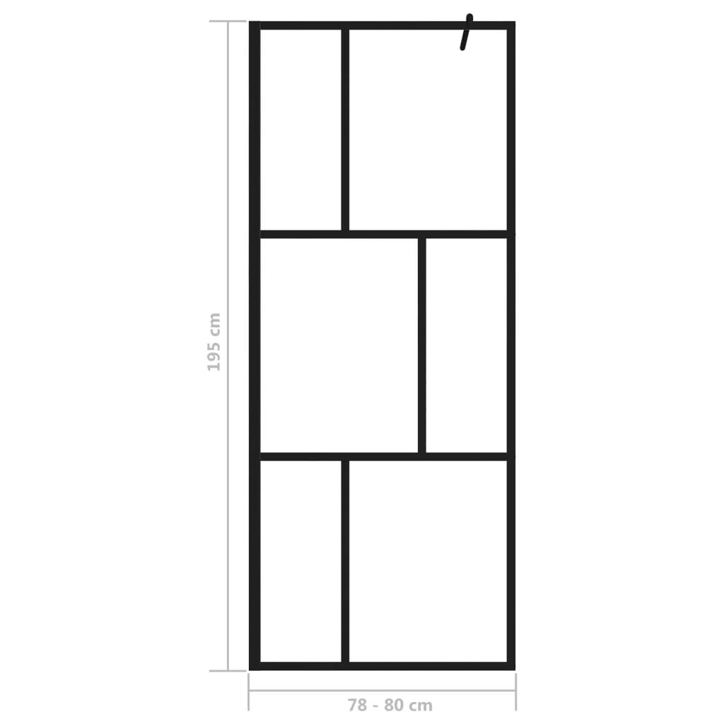 Walk-in Shower Wall with Tempered Glass Black Price