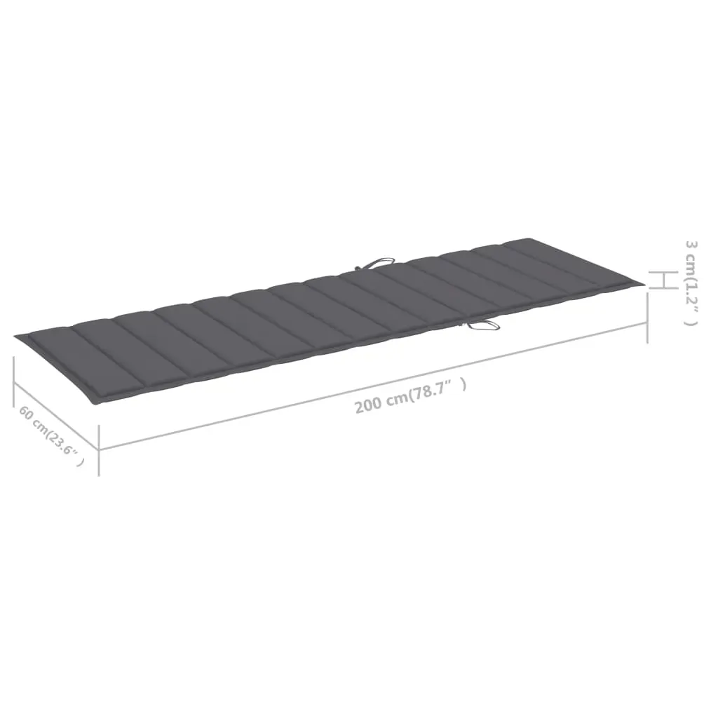 Garden Sun Lounger with Cushion Bamboo Price