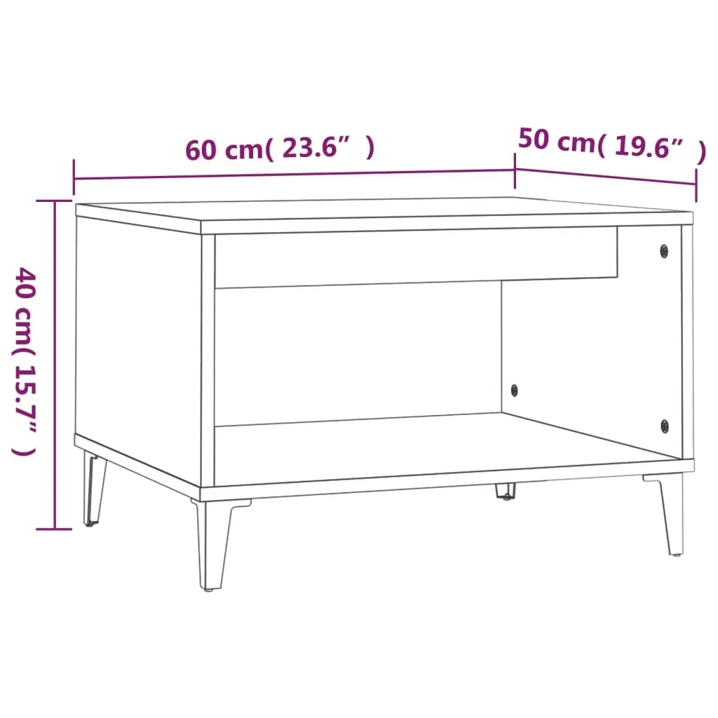 Coffee Table 60x50x40 cm Engineered Wood Price