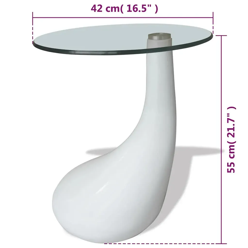 Coffee Table with Round Glass Top Price