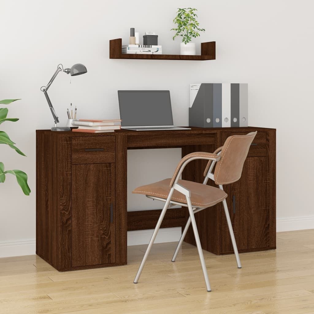 Desk with Cabinet Engineered Wood Price