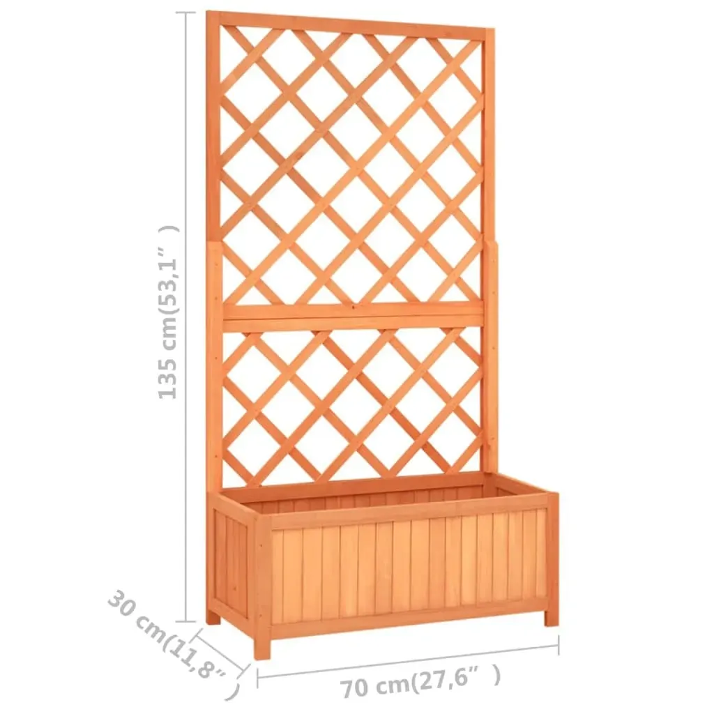 Garden Trellis Planter 70x30x135 cm Solid Firwood Price
