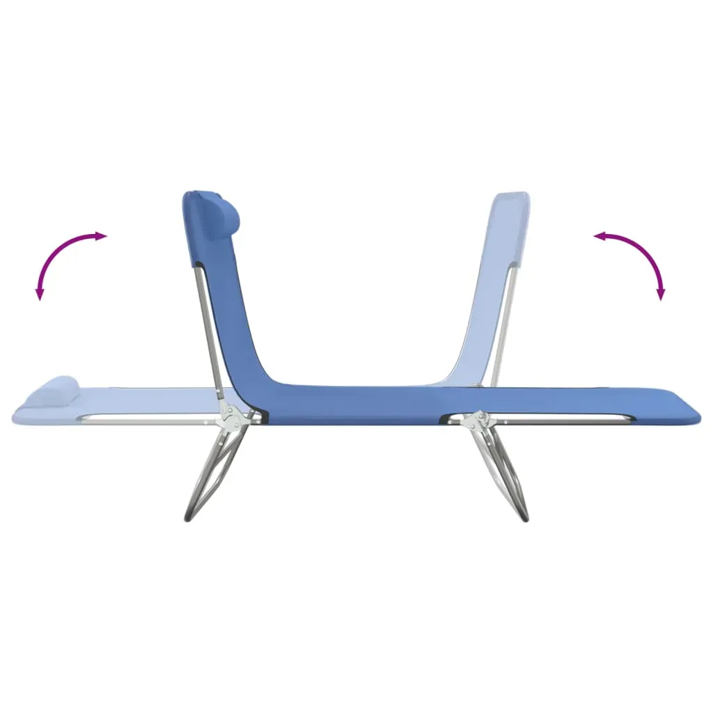 Folding Sun Loungers 2 pcs Textilene and Steel Price