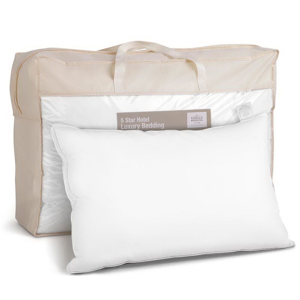 Giselle Bedding Goose Feather Down Pillow Luxury Twin Pack Price