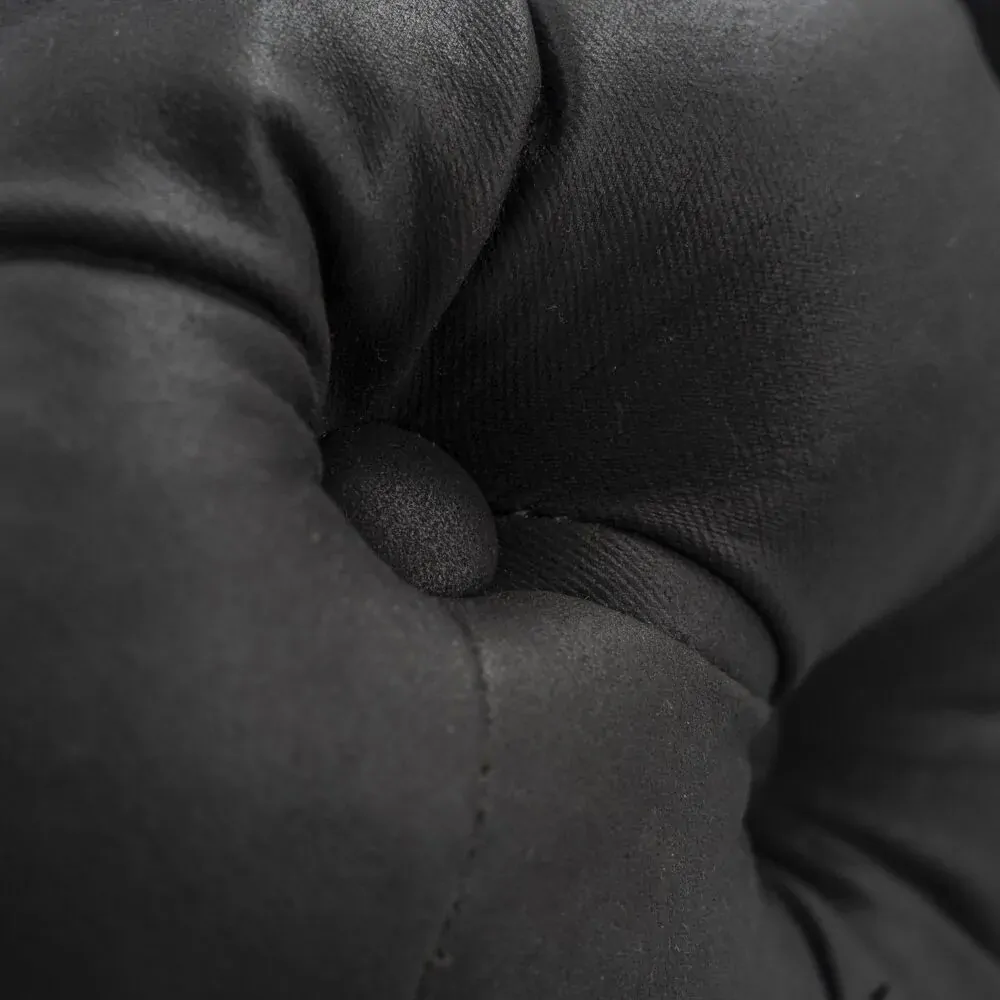 Black Leathaire Ottoman-Rectangular Price