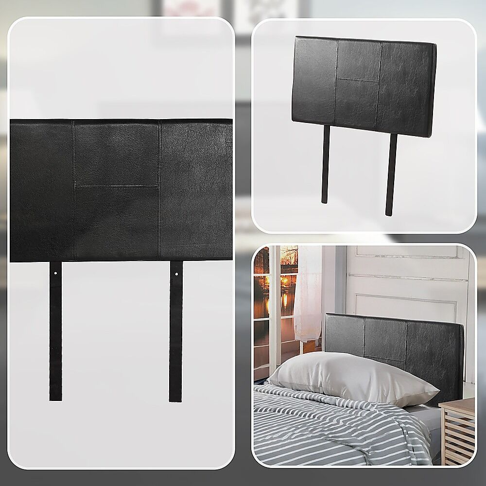 PU Leather Single Bed Headboard Bedhead - Black Price