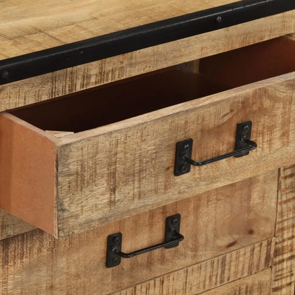Sideboard 100x31x60 cm Solid Rough Mango Wood Price