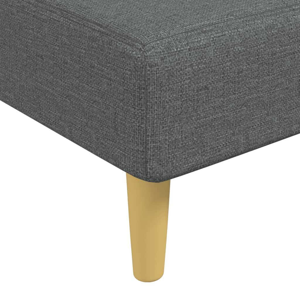 L-shaped Sofa Bed Dark Grey 279x140x70 cm Fabric Price