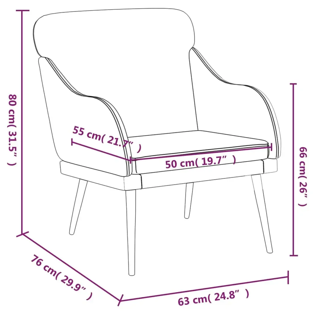 Armchair Black 63x76x80 cm Faux Leather Price