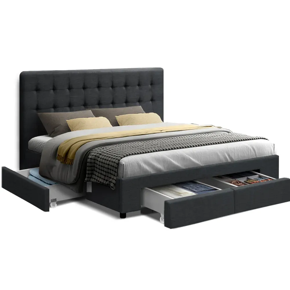 Rogues Bed Frame Fabric Storage Drawers Price