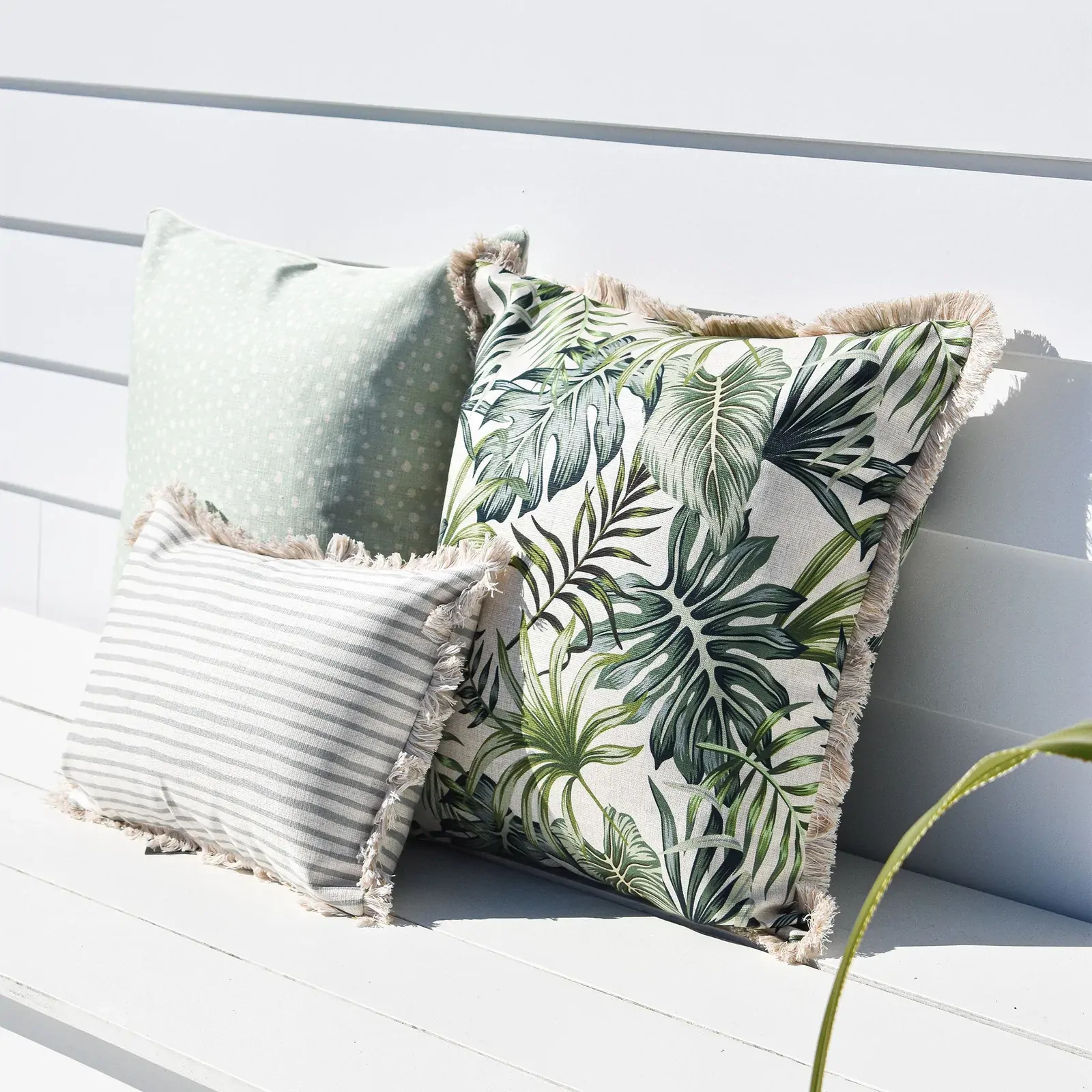 Cushion Cover-Coastal Fringe-Paint Stripes Smoke Price