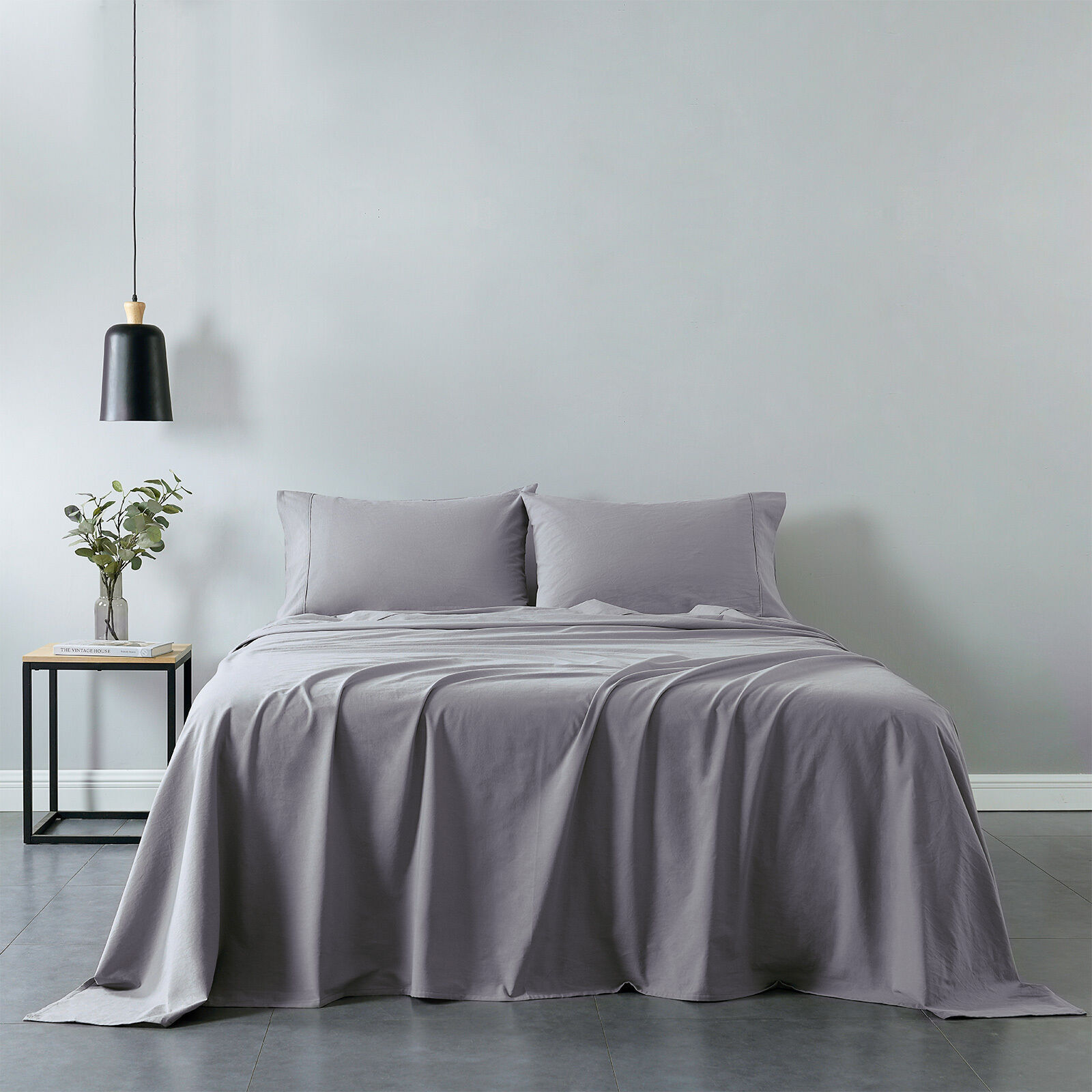 Royal Comfort Vintage Washed 100 % Cotton Sheet Set Single - White - Model-EBEA1B Price