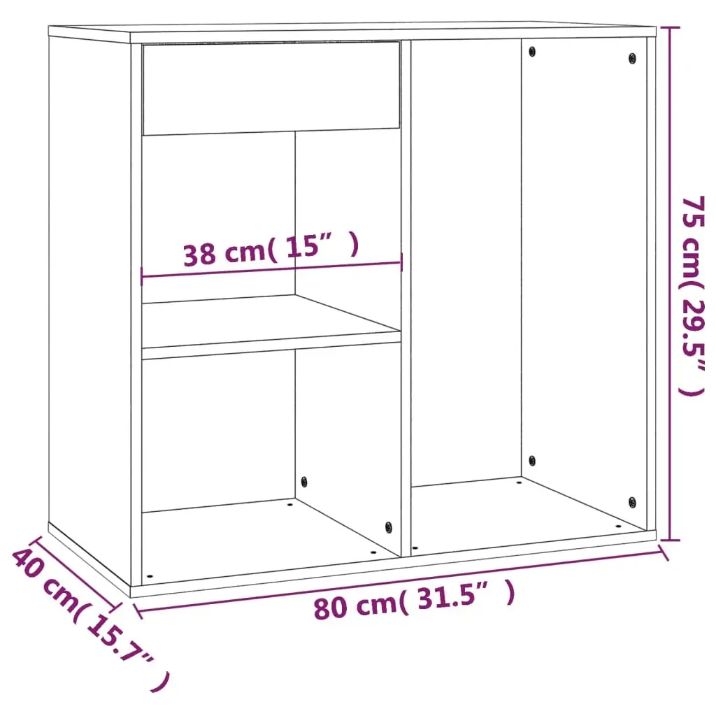 Cosmetic Cabinet 80x40x75 cm Engineered Wood Price