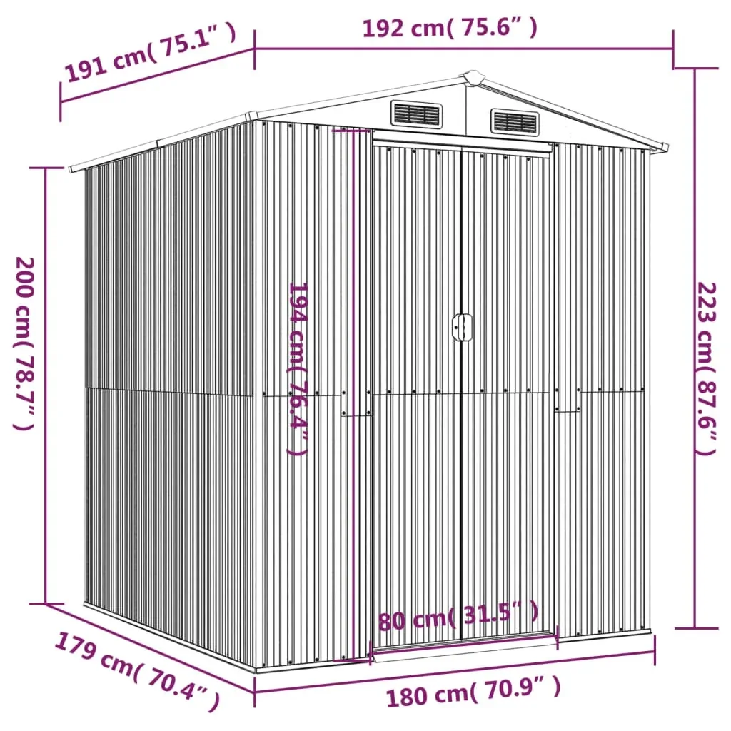 Garden Shed Green Galvanised Steel Price