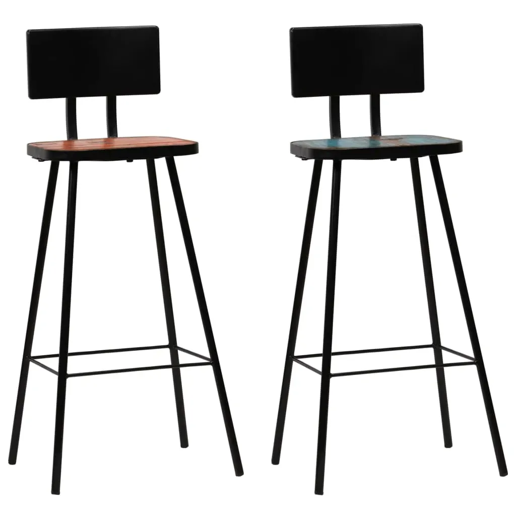 Bar Set Solid Reclaimed Wood Multicolour Price