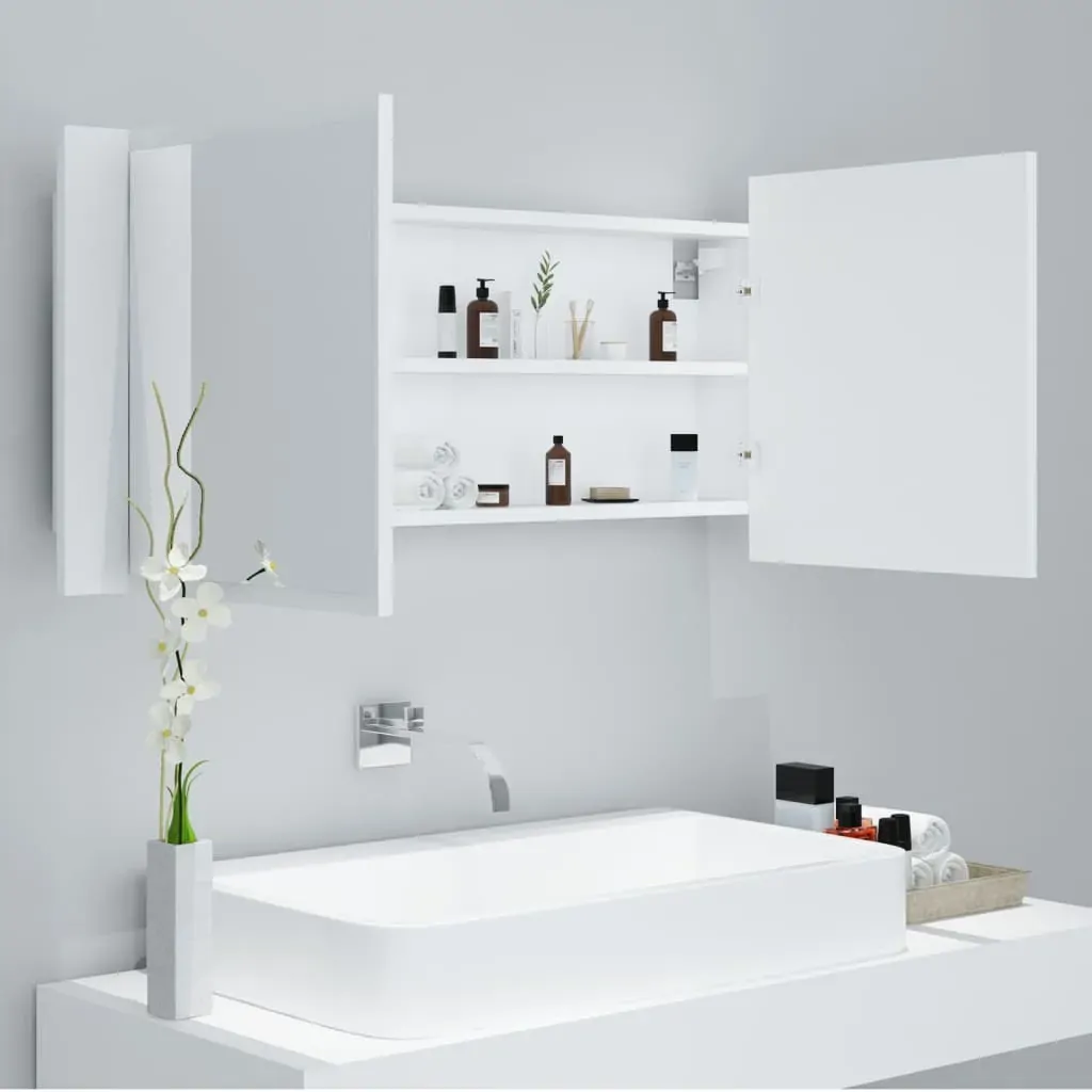 LED Bathroom Mirror Cabinet 100x12x45 cm Price