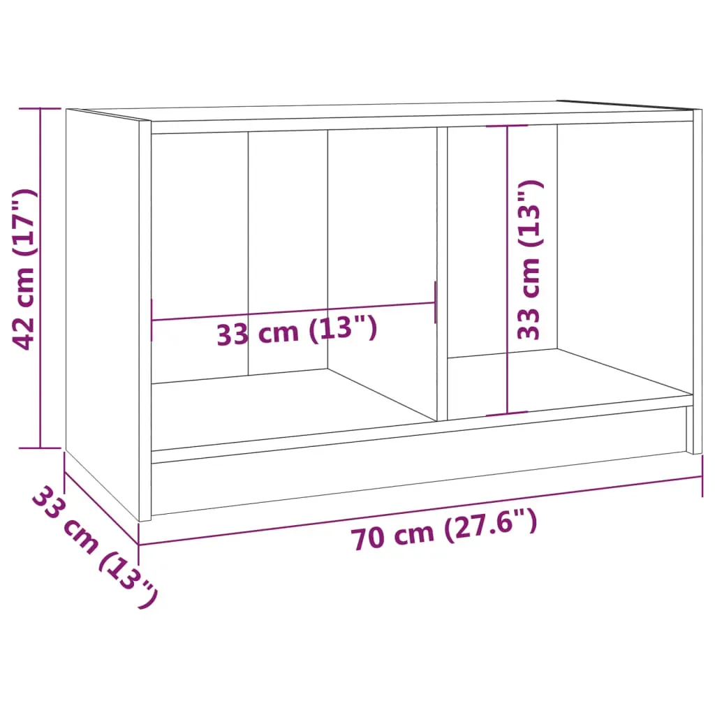 Edmunds TV Cabinet 70x33x42 cm Solid Pinewood Price