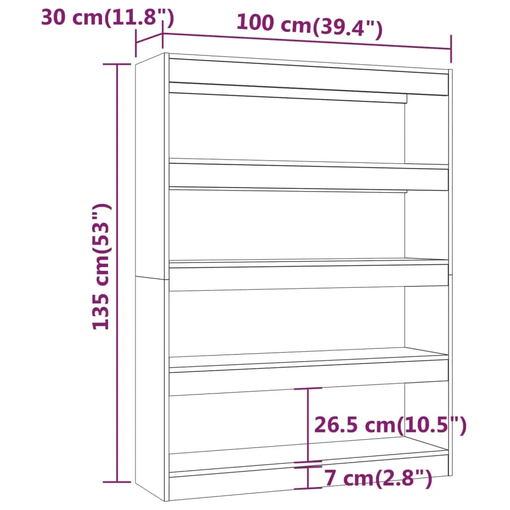 Palmdale Book Cabinet/Room Divider 100x30x135 cm Price